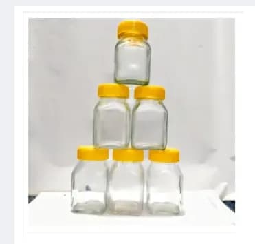 Glassware food jar , food container, glass jar (100 gm)- 6 piece