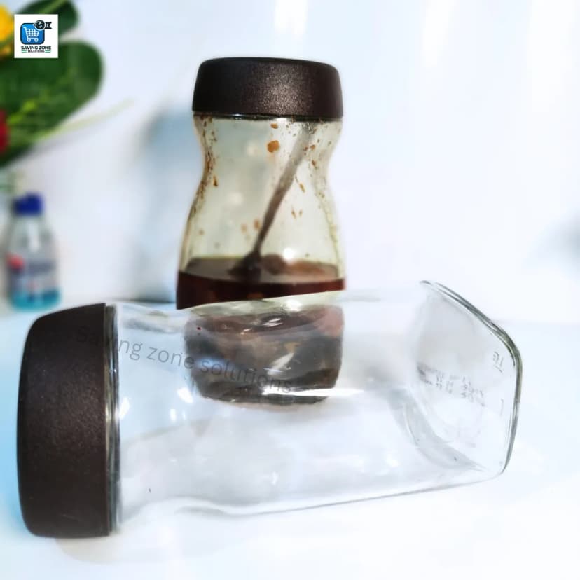Image of Glass Jar Set for Kitchen 1000ml Glass Jar Container with Plastic Lid for Storage