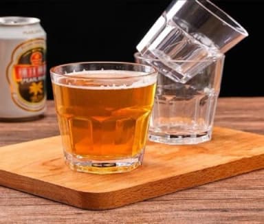 Five angle clear Coke glass set 6 piece