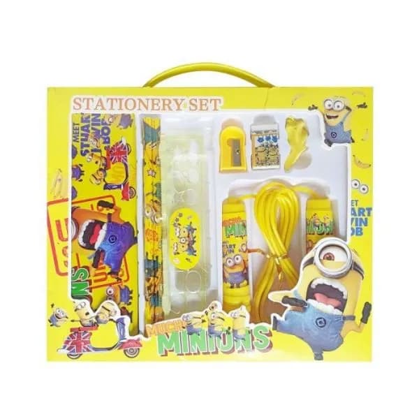 Image of Stationary Set With Pencil Box And Jumping Rope For Kids - School Set For Children Boys Girls 9008