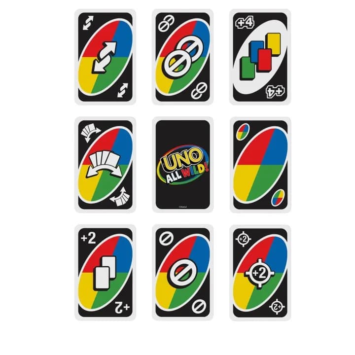 Image of UNO All Wild! Edition: Fast-Paced Card Game with Every Card as a Wild Card for Fun and Excitement Family Card Game