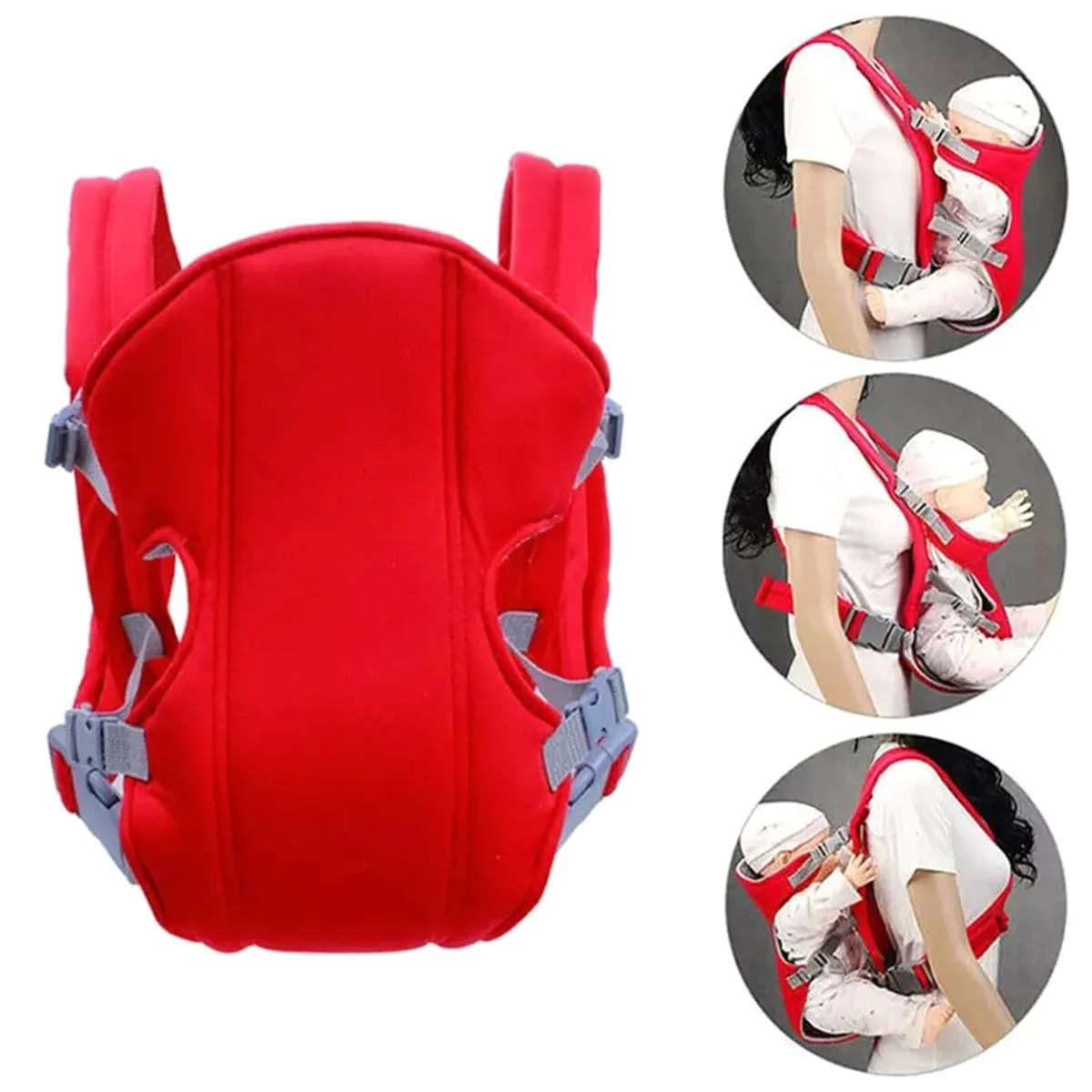 Carrier Comfort Wrap Bag Red for 0 30 months Babies thumbnail 3