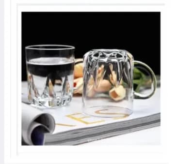 Glass Tea Mug Tea Cup Coffee Mug - 6Pcs