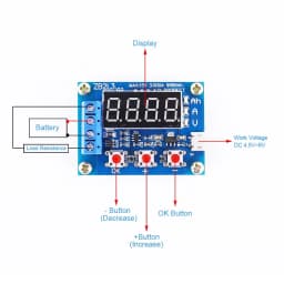 ZB2L3 HW Battery Capacity Tester LED Digital Display 1 2V 12V 18650 Lithium Battery Power Supply Test Resistance Lead acid Capacity Discharge Meter Thumbnail 3