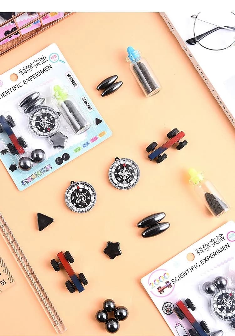 Image of Science Experiment Magnets KIT for Education Science Experiment Tools with Magnet Car, Compass, Singing Magnets and more