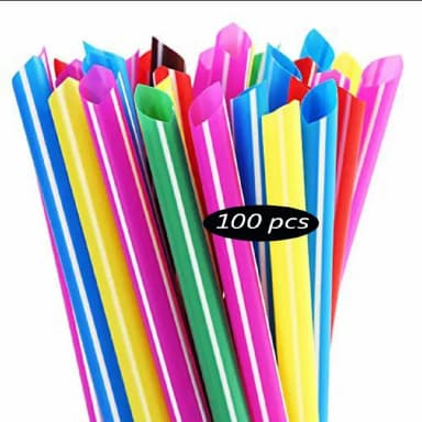 Jumbo Smoothie Straws Juice Pipe 100 pcs