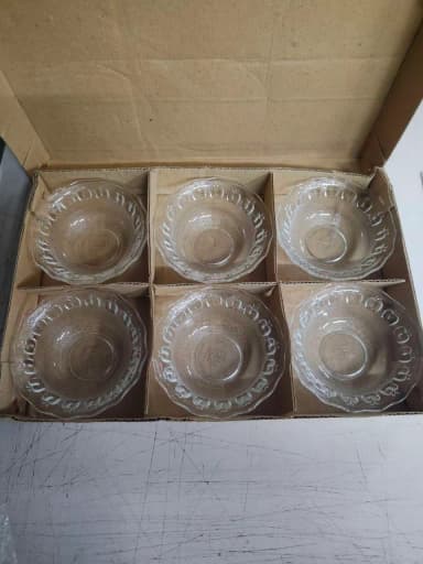 Crystal Glass Firni Set Bati Set Snack Bowl Set Soup Set Firni Bati Set Very good quality 6 Pcs