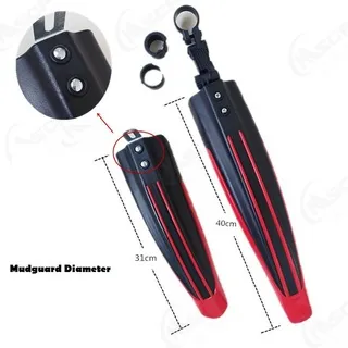 RED Colors Bicycle Mudguard Mountain Bike 3pcs Bicycle Accessories thumbnail 1