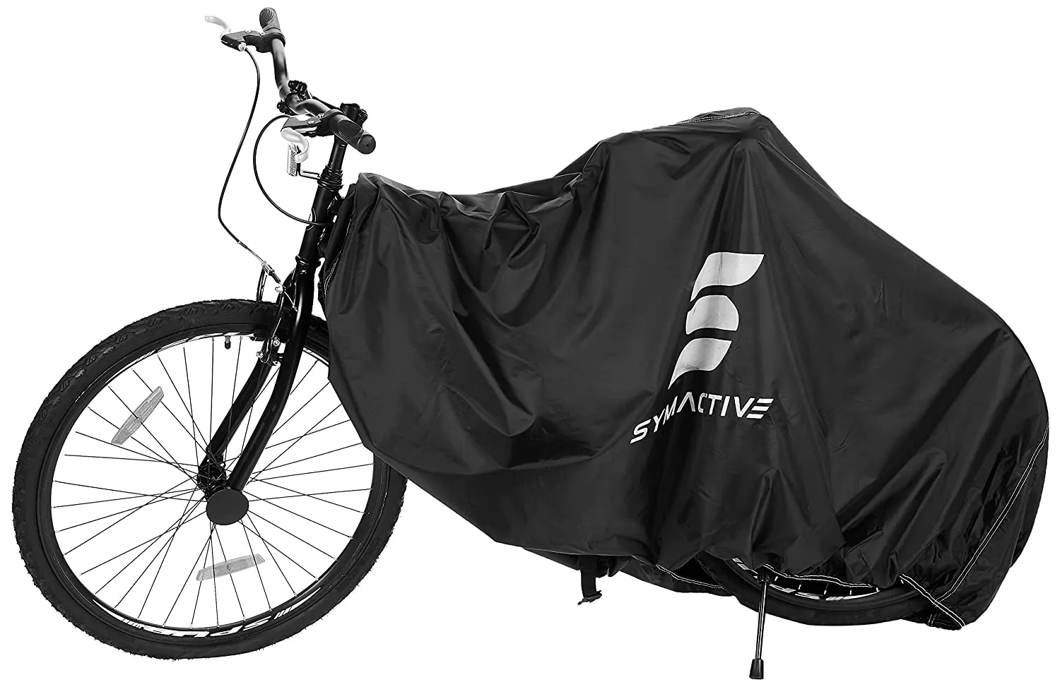 bicycle Water Resistant Rubber Coated Polyester Cycle Body Cover Black 1
