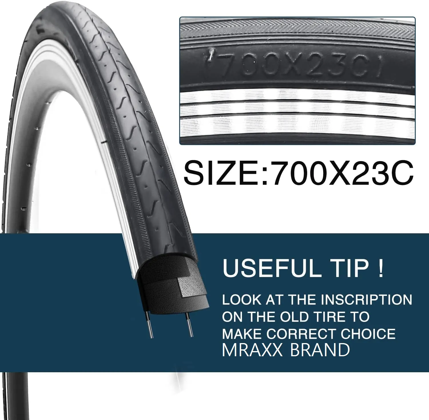 700x23C 700x25C Bike Tire Foldable Repalcement Tires for Road Bicycle Mtraxx Brand Long Lasting 1