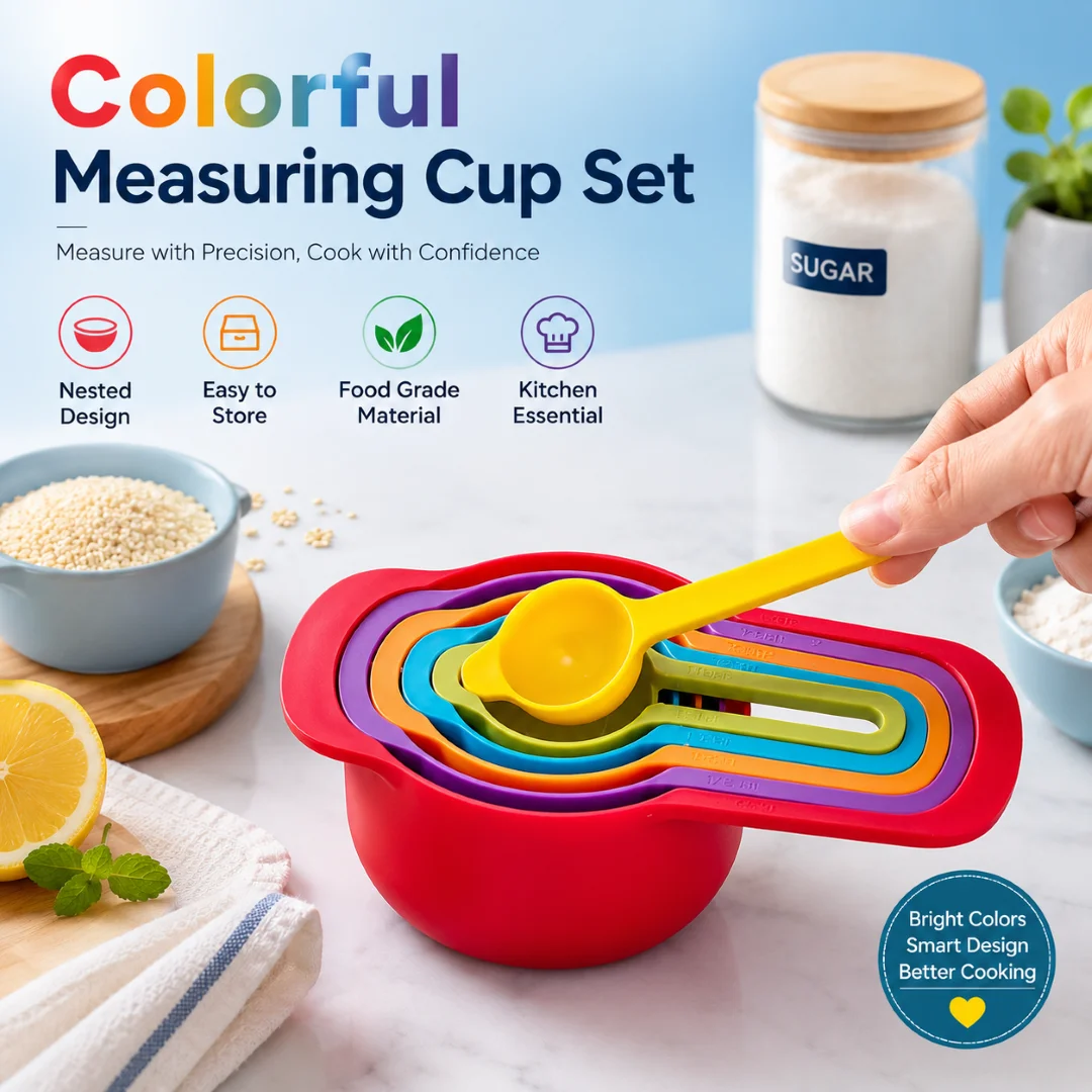 6 Pcs Measuring Cup Set, 6 piece measuring spoon set 1