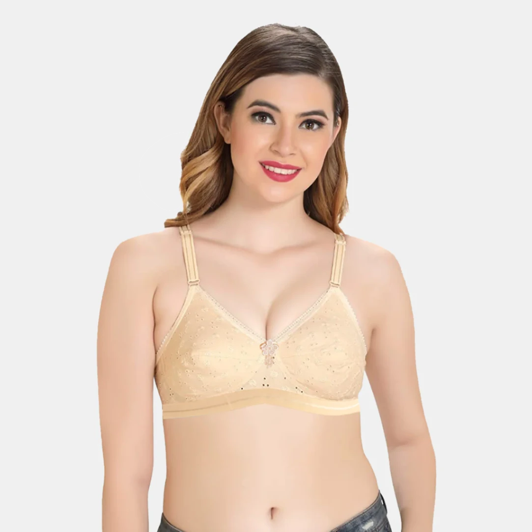 Like-Me Chicken Embroidery Cotton Bra 5