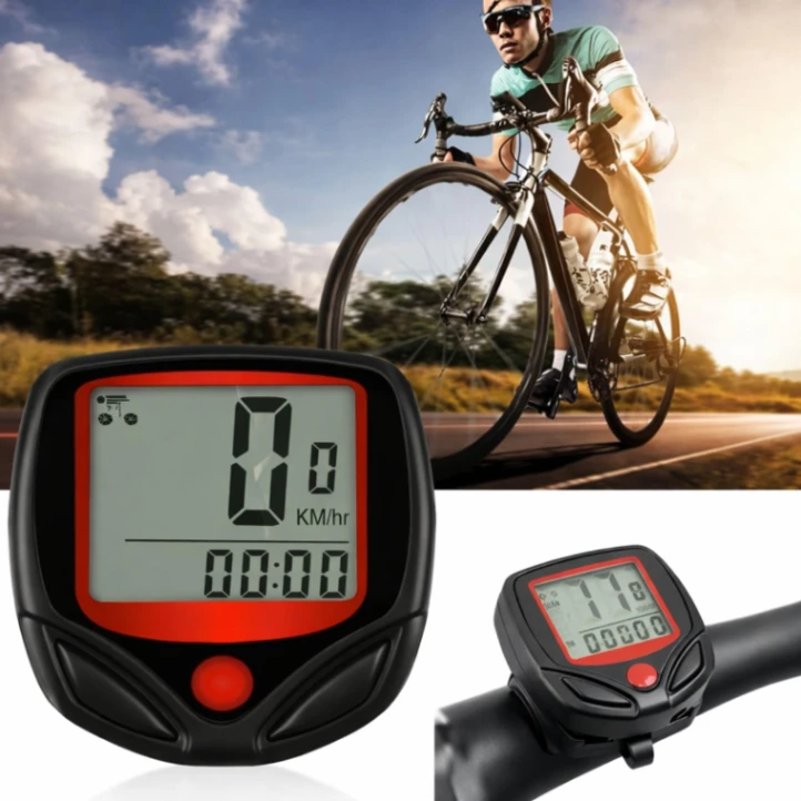 Waterproof 15 Function LCD Bike Bicycle Odometer Speedometer Cycling Speed Meter 1