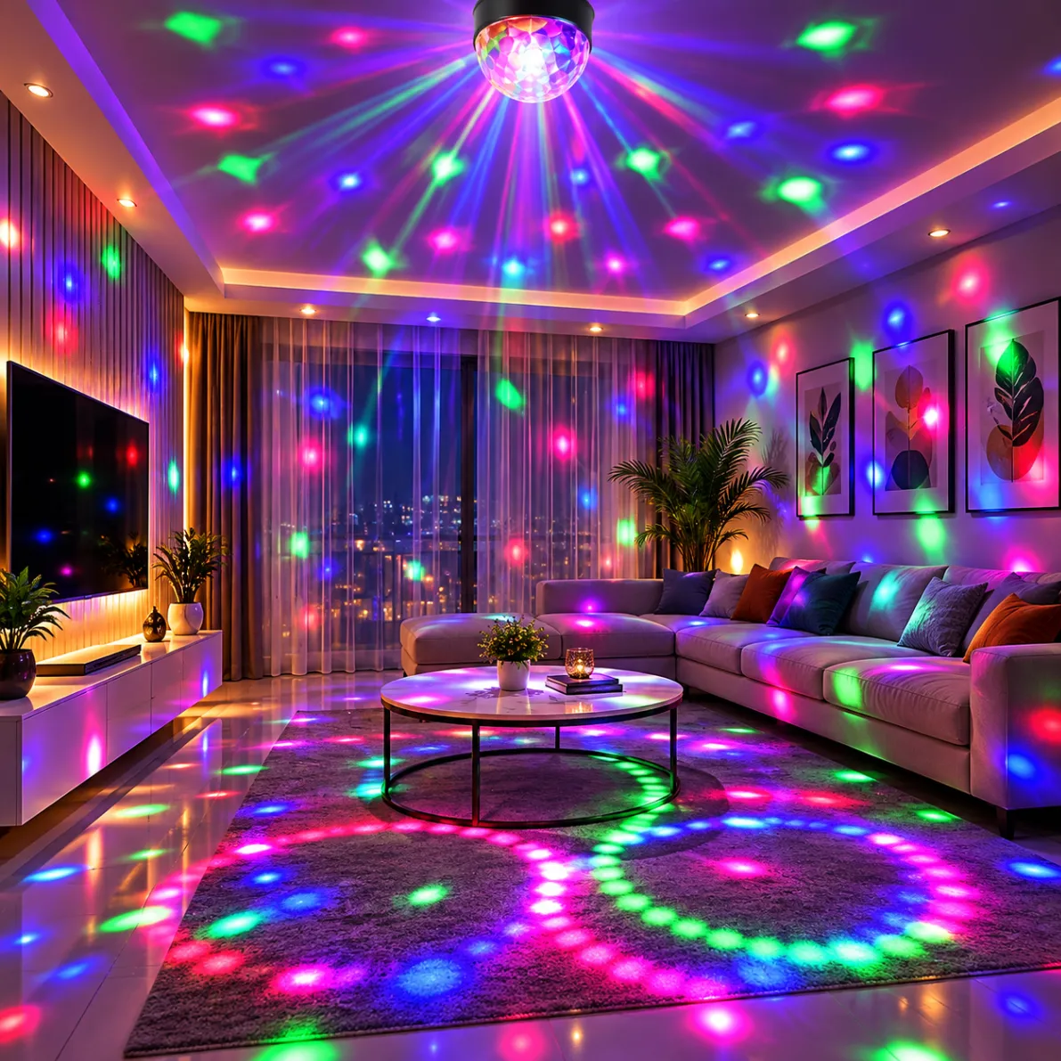 LED DJ Disco Moving Bulb Light Multi-Color 2