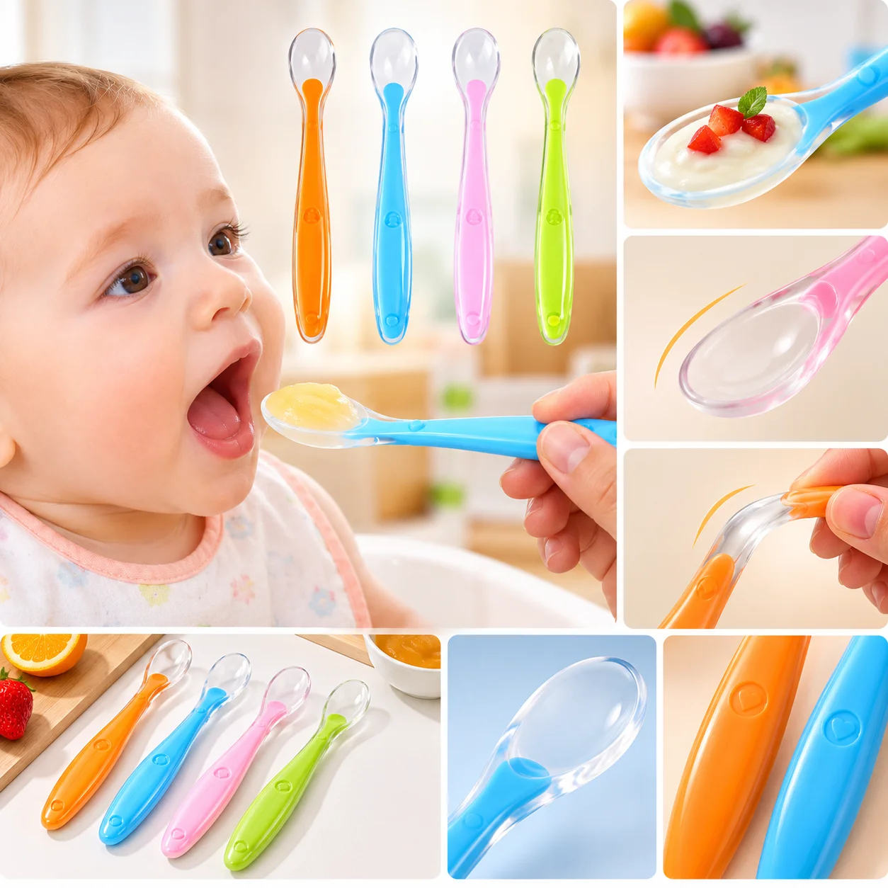Silicone Baby Spoon 1Pcs 2