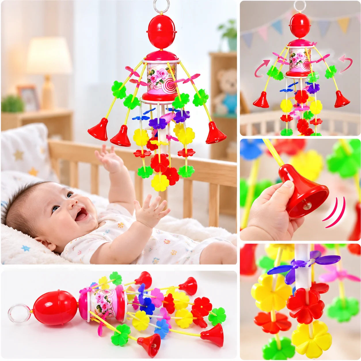 Merry Go Round Musical and Visual Toy For Your New Born Baby 2