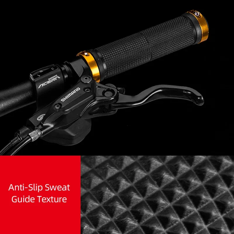 Pair Cycling Lock on Anti Slip Bicycle Handlebar Handle Grips for MTB BMX 2