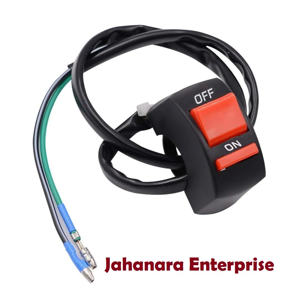 Handlebar Mounting Switch DC 12V Fog Lamp Switch for Head Light Electrical System Red 1