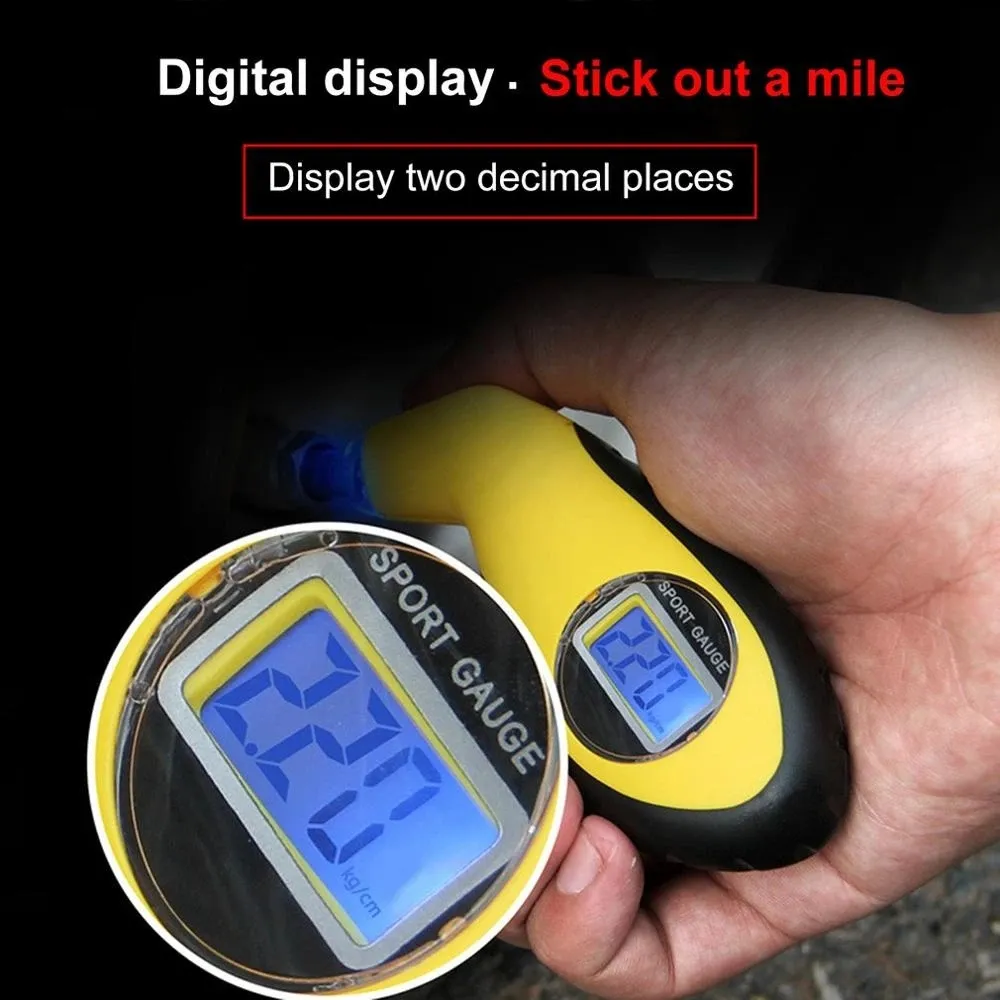 High precision Digital Car Tire Tyre Air Pressure Gauge Meter LCD Display Manometer Barometers for Car Truck 1
