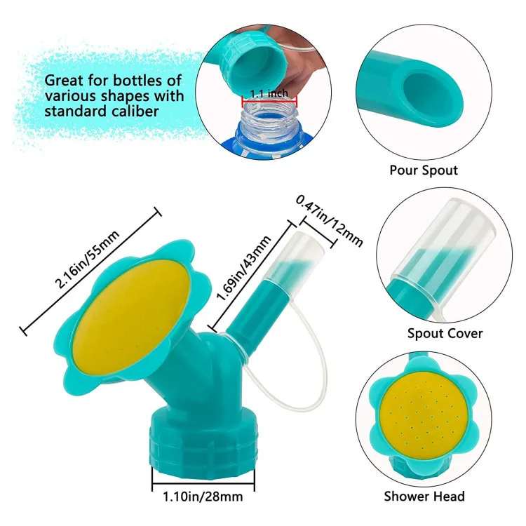 Mini Bottle Cap Sprinkler Nozzle Plastic Watering Can Spout Plant Watering Can 5