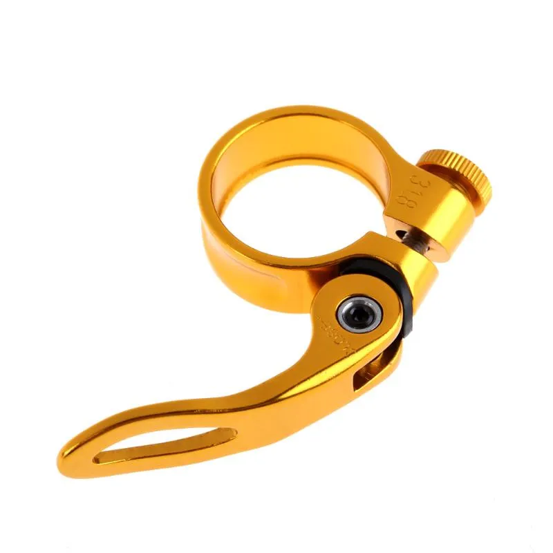 Aluminum Alloy Seatpost Clamp Quick 31.8mm MTB Bike Cycling Saddle Seat Post Clamp Quick Release Lock 3