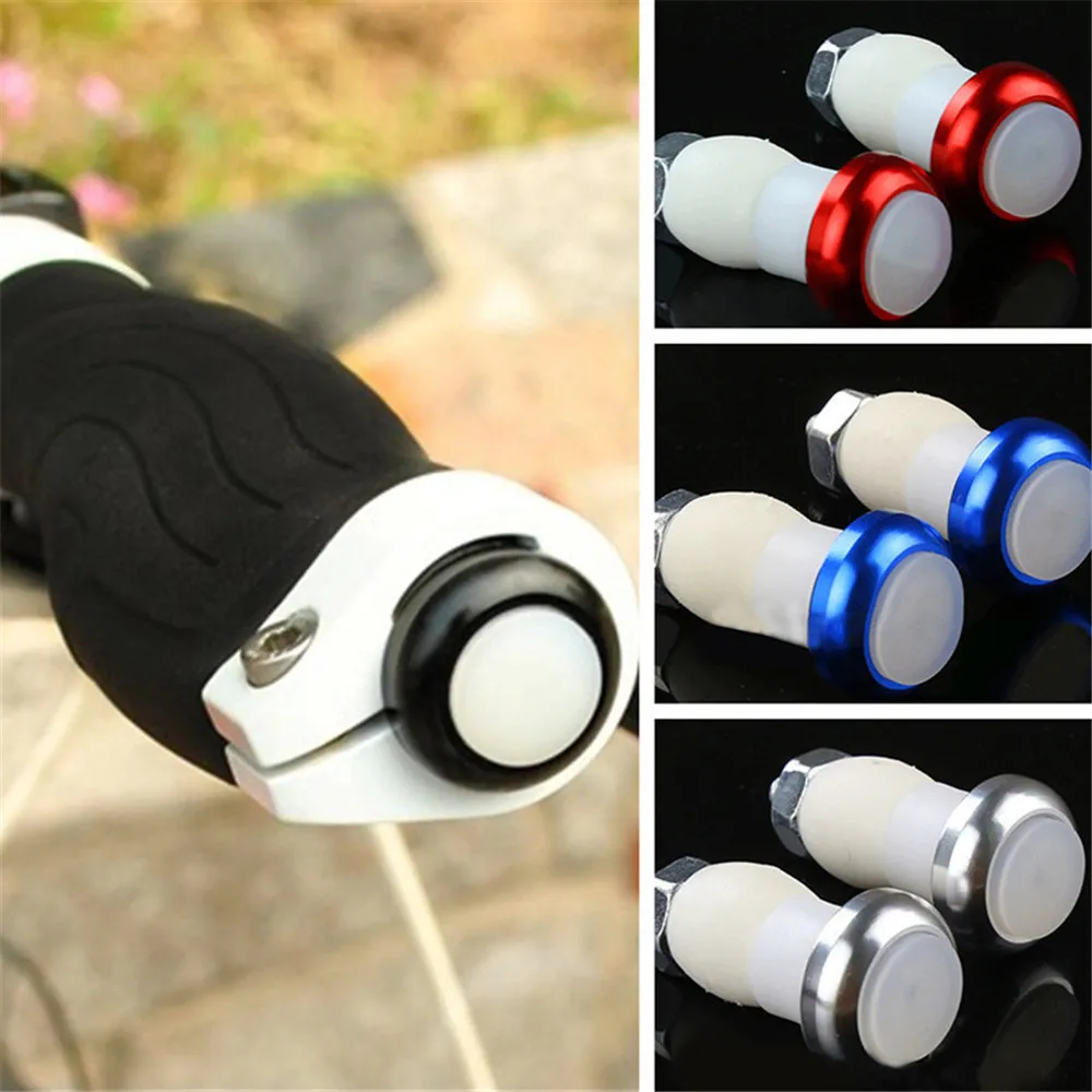 Safety Cycling Bike Turn Signal 2pc Handle Bar End Plug LED Red Light Lamp Magnetic Handle Light Night Riding Warning Light 2