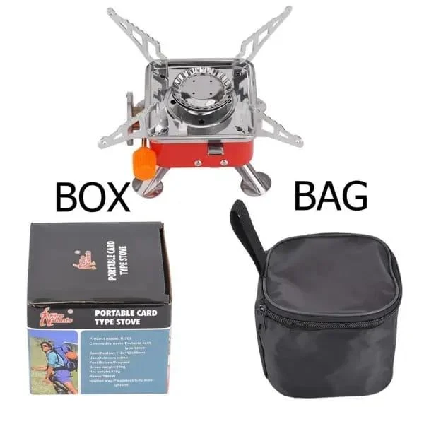 Portable Card Type Campaign Butane Gas Stove Burner 4