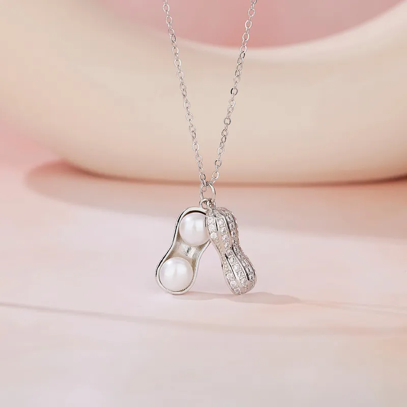 Peanut Pendant Necklace Korean Clavicle Chain Jewelry 5