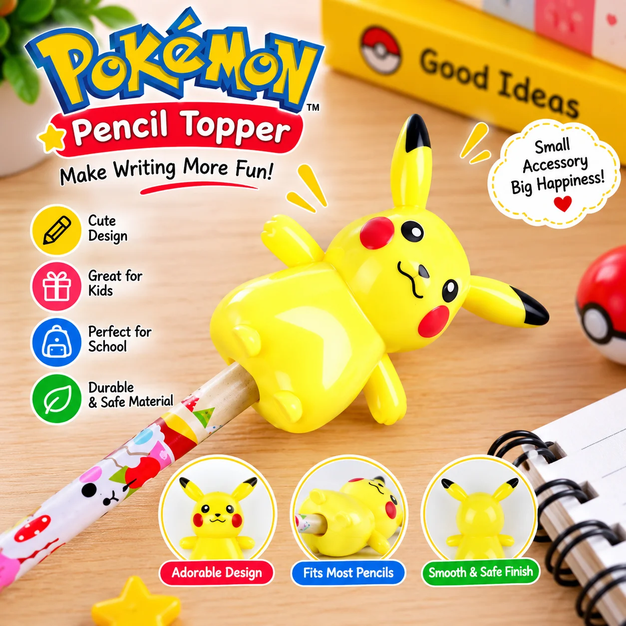 Pokemon Pikachu Sharpener - Stationary Cute Cartonn Sharpner 1