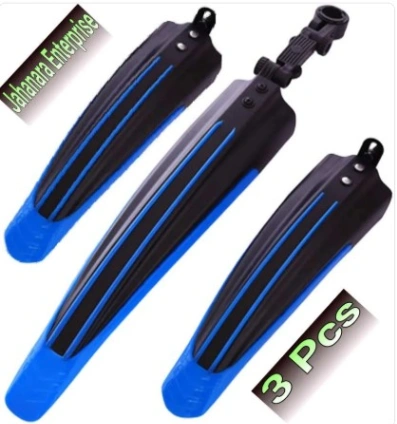 Bicycle Plastic Mudguard Downhill Type Blue Colour Bicycle Accessories 3 pcs 2