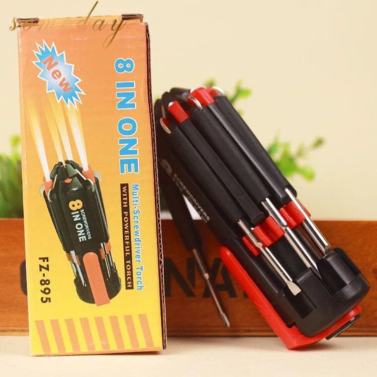 Quirky Finds 8 In 1 Multi Function Screwdriver With Powerful Torch Light 8 In 1 Multi Screwdriver With 6 LED Torch Light 5