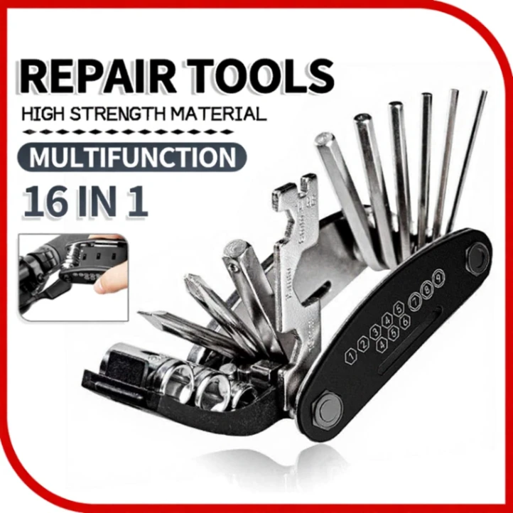 Bicycle Repair Kit Multi Tool Repair Bicycle Tool Kit 16 in 1 2