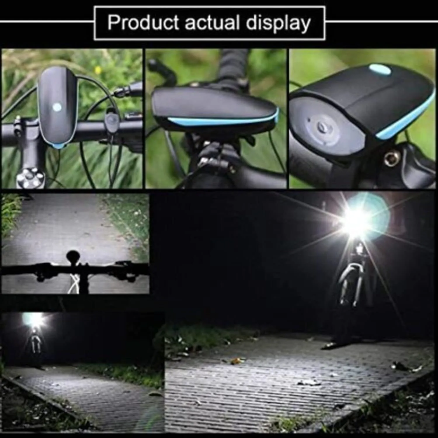Bicycle Set of LED Front Light with LED Tail Light and Valve Lights with Motion Sensor Pack of 4 Lights Multicolor 4