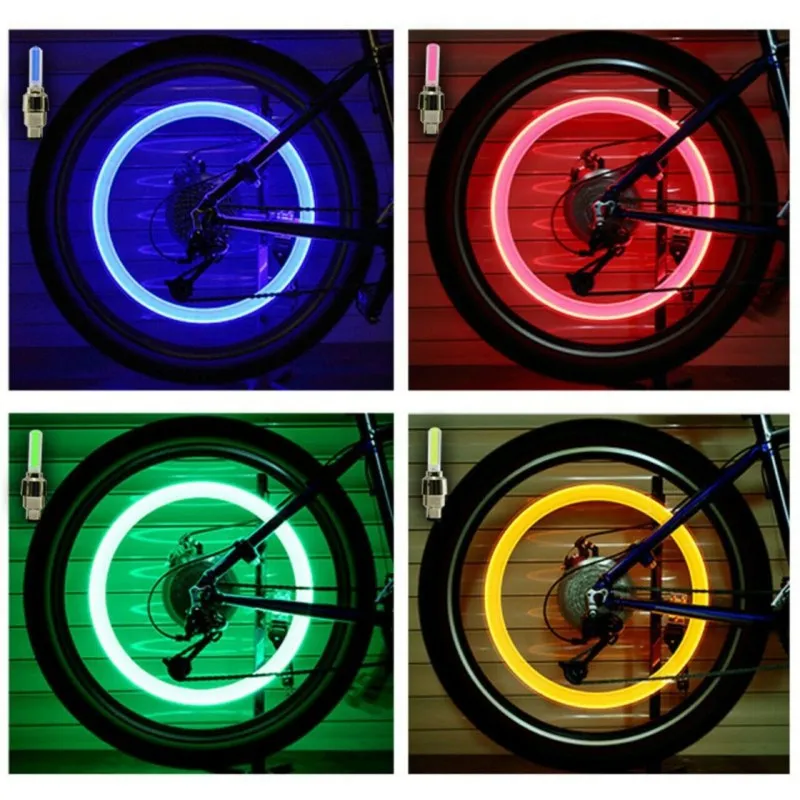 LED Flash Light Lamp Bike Car Tire Tyre Wheel Valve Sealing Caps Lampu Tayar basikal 1
