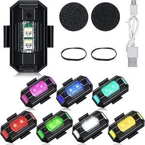 Hot Universal LED Anti collision Warning Light Bicycle Tail Light Bike Helmet Light Mini Signal Light Drone with Strobe Light 7 Colors 4
