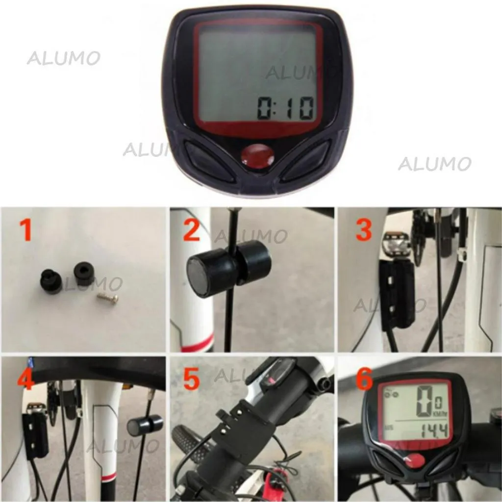 Bicycle Speedometer LCD Odometer Waterproof Kelajuan Basikal Bicycle Computer Cycling Speed Meter 1