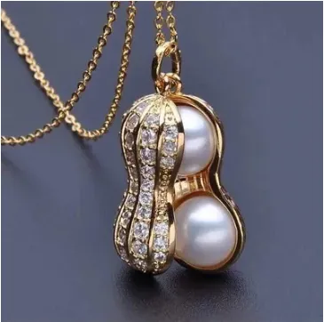 Peanut Pendant Necklace Korean Clavicle Chain Jewelry 1