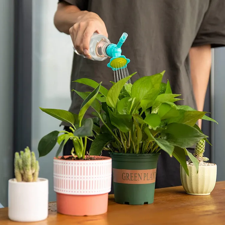 Mini Bottle Cap Sprinkler Nozzle Plastic Watering Can Spout Plant Watering Can 6