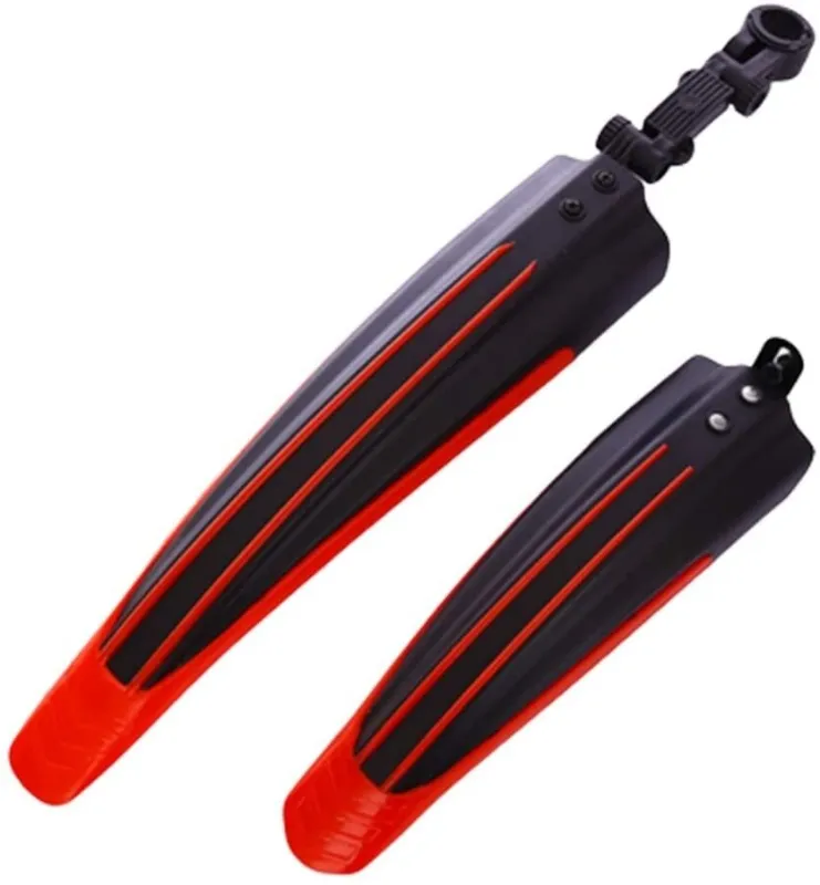 Bicycle Mudguard Downhill Type Red Colour Bicycle Accessories 3pcs 4
