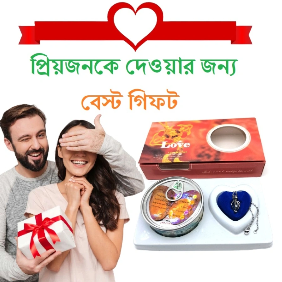 Love Wish Pearl Pendant Necklace Gift Box 1