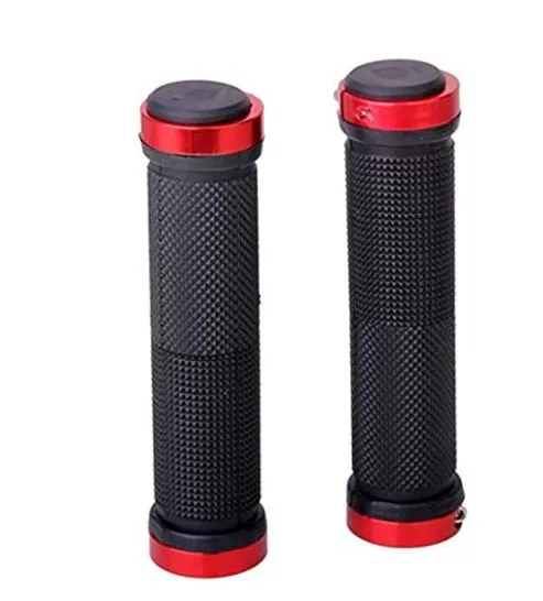 1 Pair Handlebar Grips Bicycle Road Mountain Bike Handle Double Lock on Aluminium Alloy Bike Handlebar Hand Cover 4