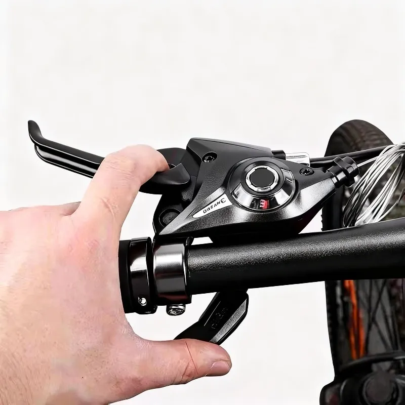 Mountain Bike Brake Lever Bicycle Brake Shifter Set Visible Optical Gear Display Indicator With Brake Cable 3 Speed Left Side And 7 Speed Right Side 3