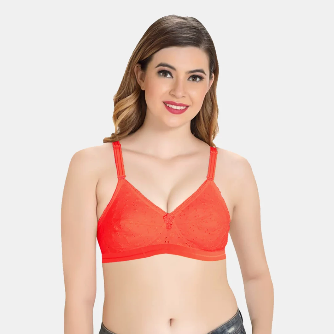 Like-Me Chicken Embroidery Cotton Bra 3
