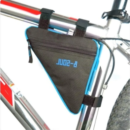 Bike Bag Frame Nylon Bike Triangular Bag Oxford Bag Installation To Mountain Bikes Bicycles Racing Bicycle Bike Triangle Cycling Bicycle Front Tube Frame Pouch Saddle Bag 2