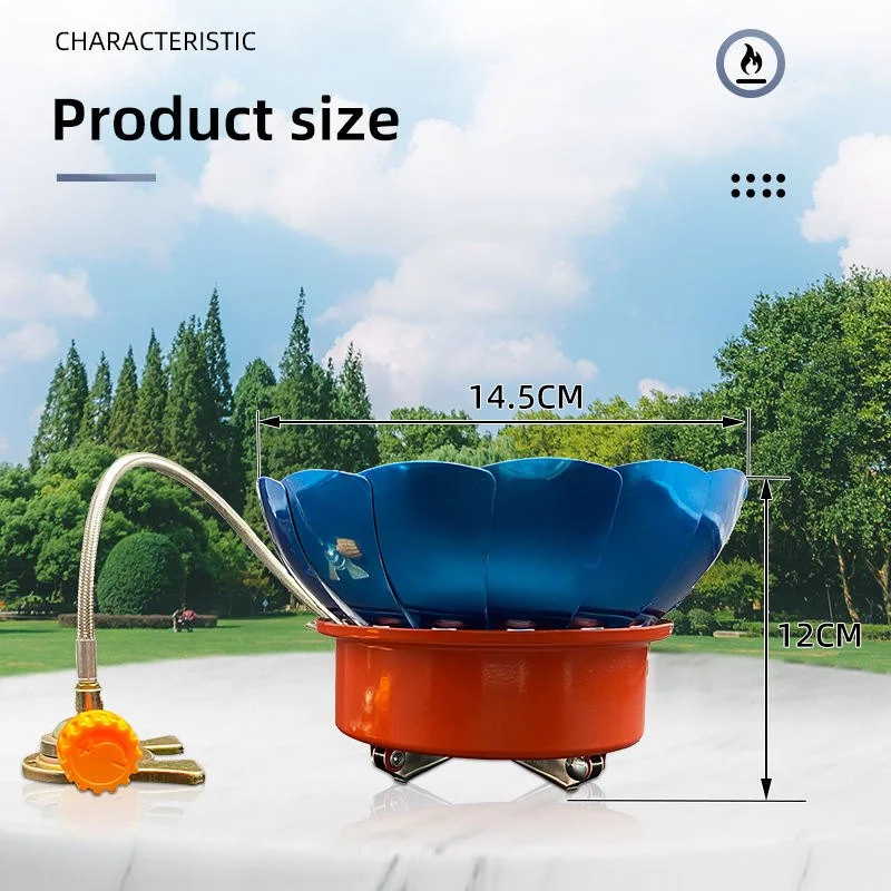 Windproof Portable Camping Gas Stove with Hose (Connection Tube) | Lotus Camping Stove with Connection Tube 4