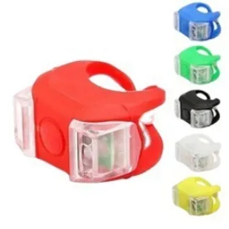 2Pcs Waterproof Super Frog White Red LED Bicycle bike Head Light Headlamp Headlight 0 3 Different Modes Steady 2 Piece 3