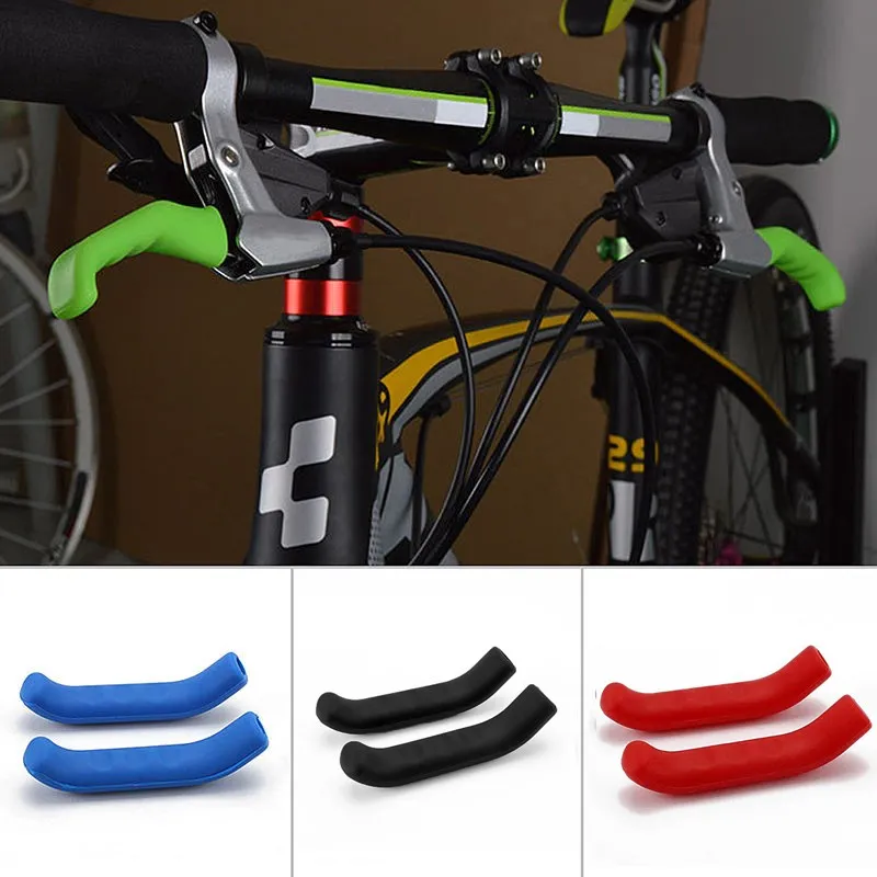 Mountain Bike Bicycle Handlebar Grip Brake Lever SilicFor ONE Cover Protector 1 Pair 1
