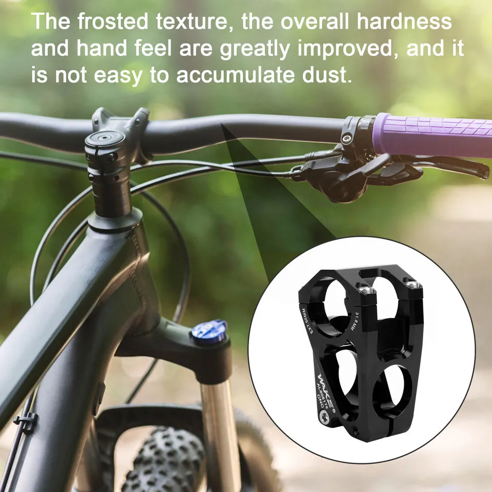 WAKE Mountain Bike Handlebar Stem 31 8mm 50mm MTB Bicycle Bike Stem Black 2
