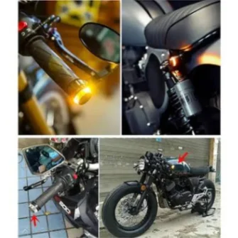 2Pcs New Motorcycle LED Modified Turn Signal Motorcycle Hand Lamp Light Mountain Bike Signal Light Handlebar Light 3