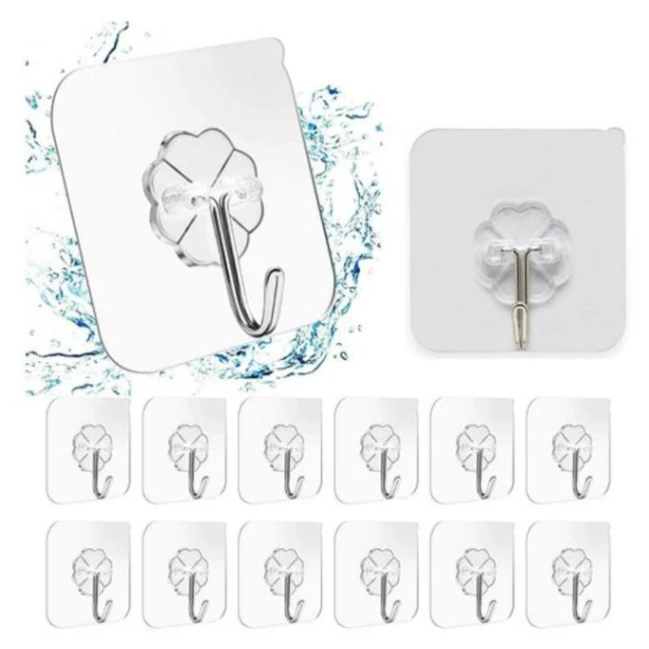 10 Pcs Hanger Hook Transparent Strong Self Adhesive Door Wall Hangers Hooks Suction Heavy Load Rack Cup Sucker for Bathroom 3